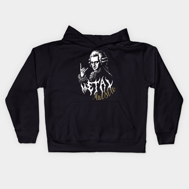 Mozart Rocks: Classical Meets Metal Kids Hoodie by MetalByte